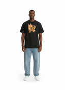 Palm Angels Burning Monogram T-Shirt Black/Gold one-kickz