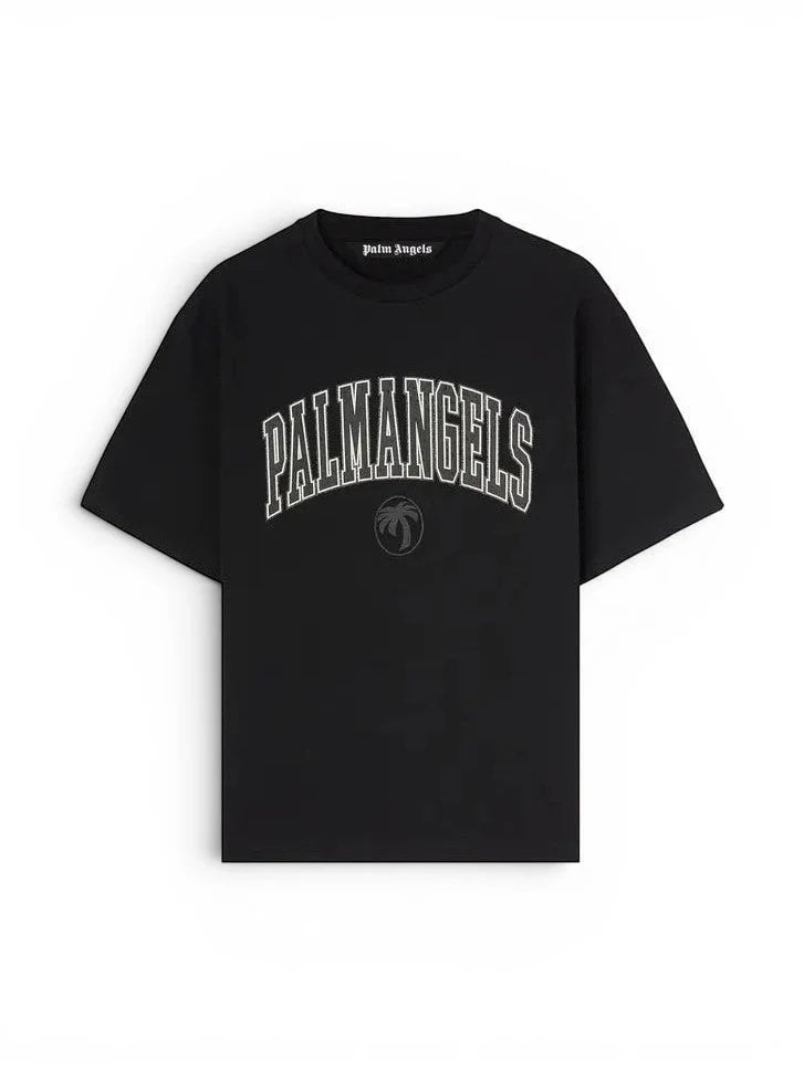 Palm Angels College Palm Silk Black Tee