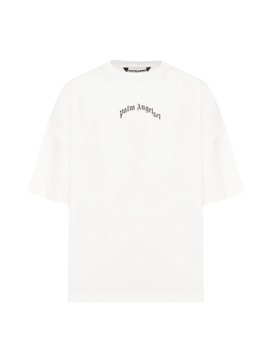 Palm Angels Curved Logo T-Shirt White