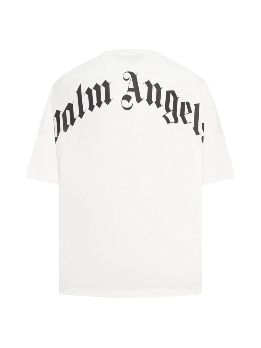 Palm Angels Curved Logo T-Shirt White