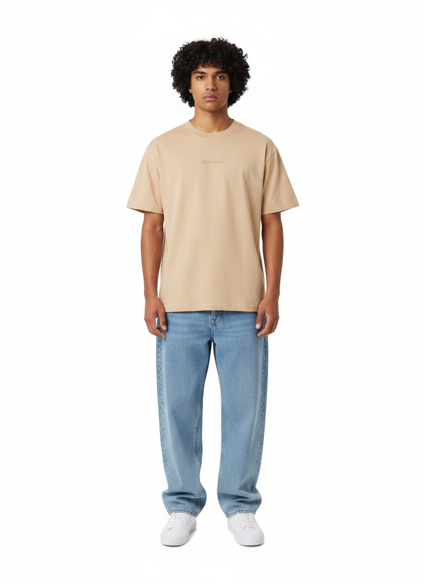 Palm Angels GD Reverse Logo Tee Beige