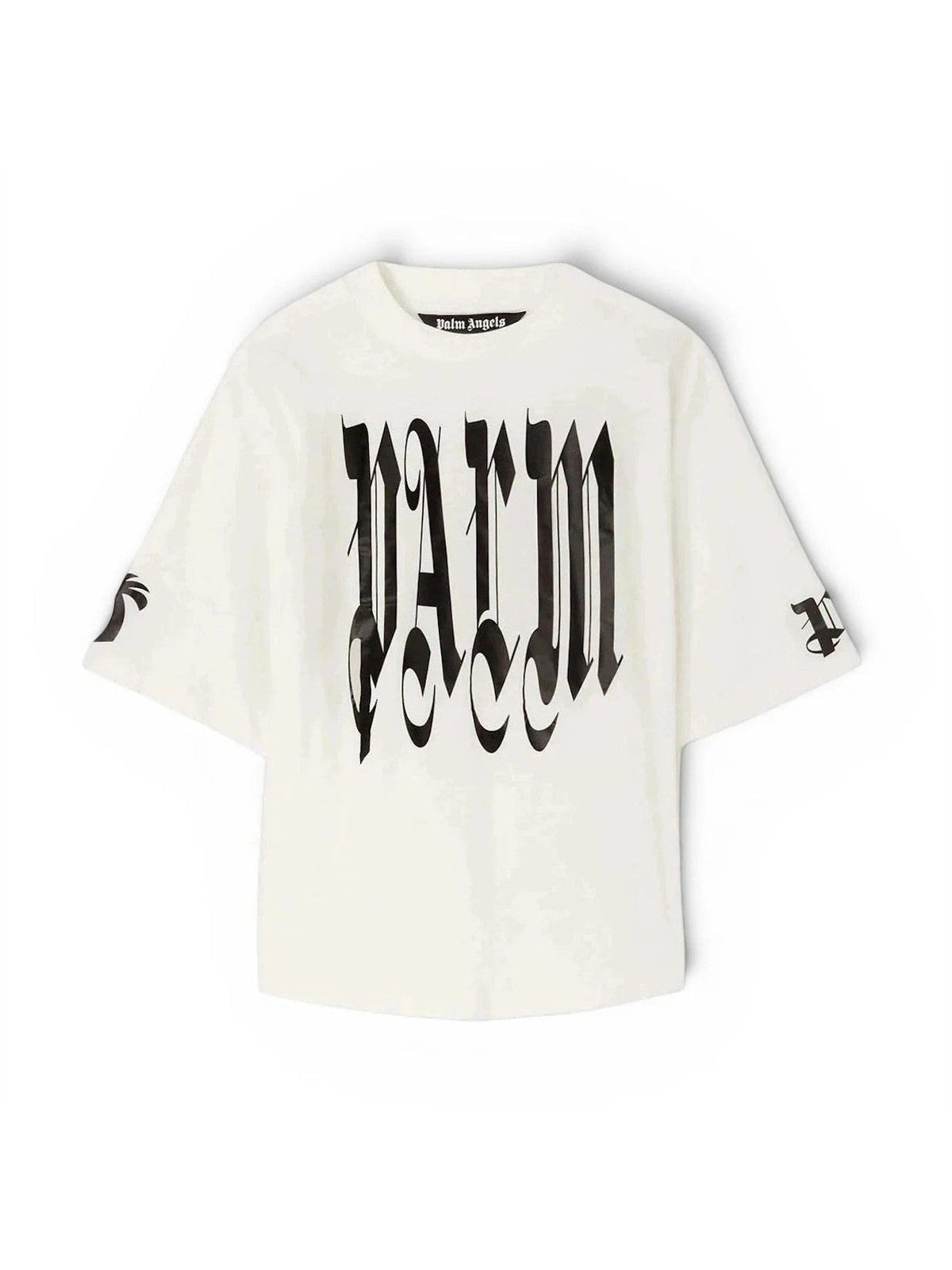 Palm Angels Gothic Logo Over T-Shirt White