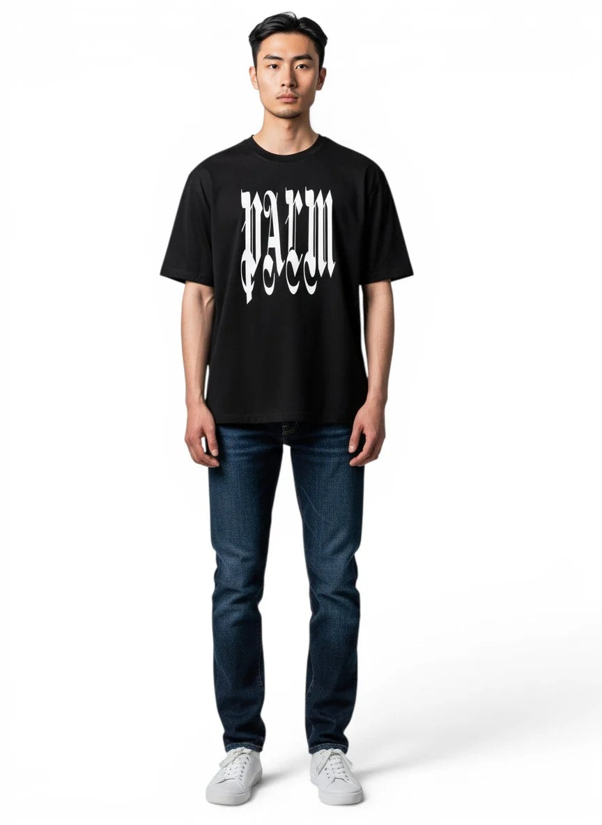 Palm Angels Gothic Palm T-Shirt Black