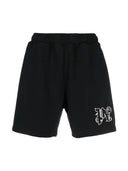 Palm Angels Hyper-Monogram Print Track Shorts Black one-kickz