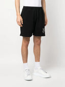 Palm Angels Hyper-Monogram Print Track Shorts Black one-kickz