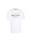 Palm Angels LA Monogram Spray White/Grey T-shirt one-kickz
