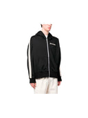 Palm Angels Logo Hooded Track Jacket Black White one-kickz