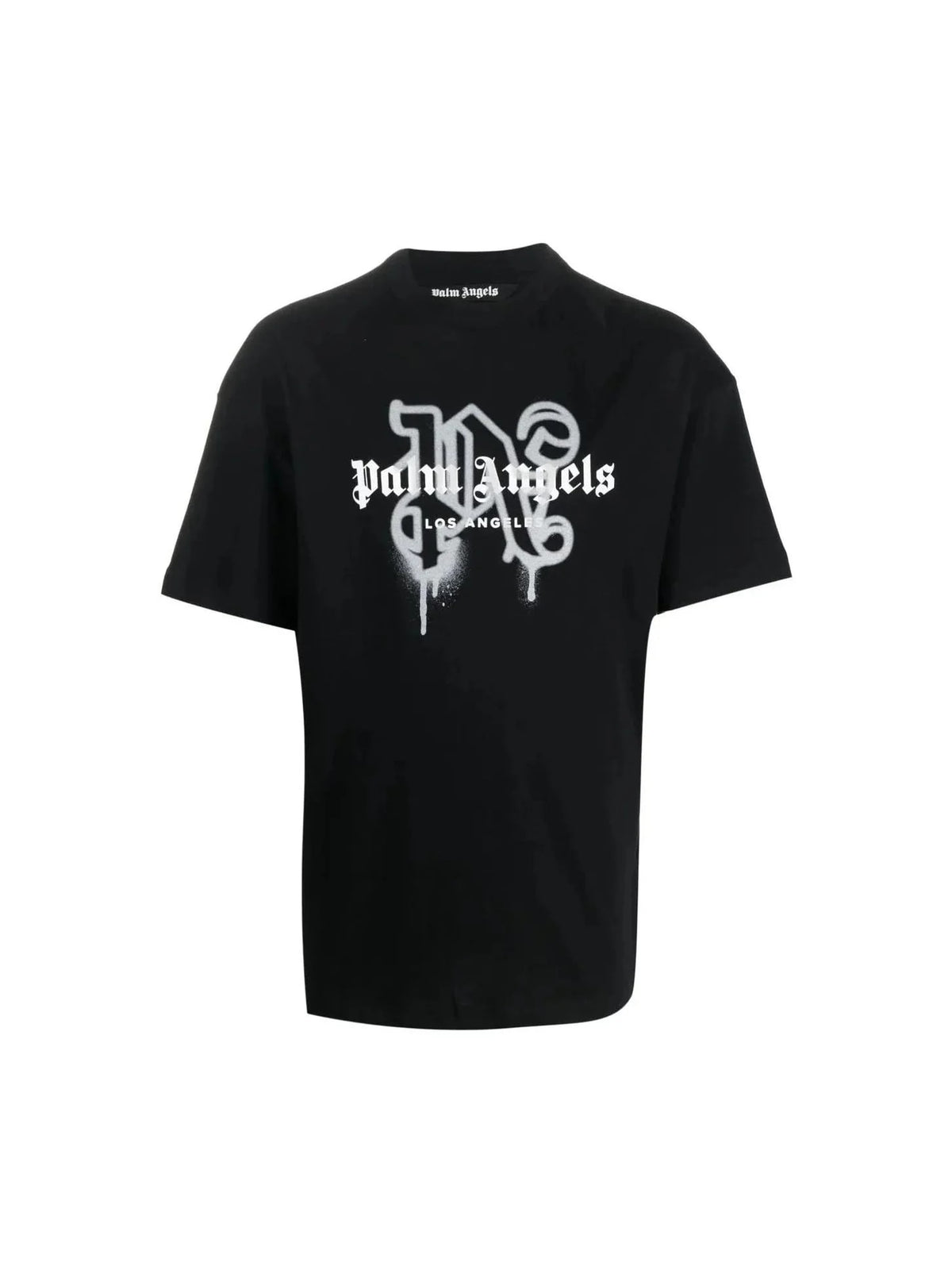 Palm Angels Los Angeles Monogram Spray Print Tee Black/Grey