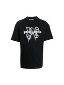 Palm Angels Los Angeles Monogram Spray Print Tee Black/Grey one-kickz