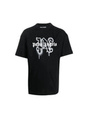 Palm Angels Los Angeles Monogram Spray Print Tee Black/Grey