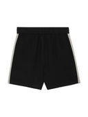 Palm Angels Monogram Embroidered Striped Short Black one-kickz