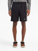 Palm Angels Monogram Embroidered Striped Short Black one-kickz