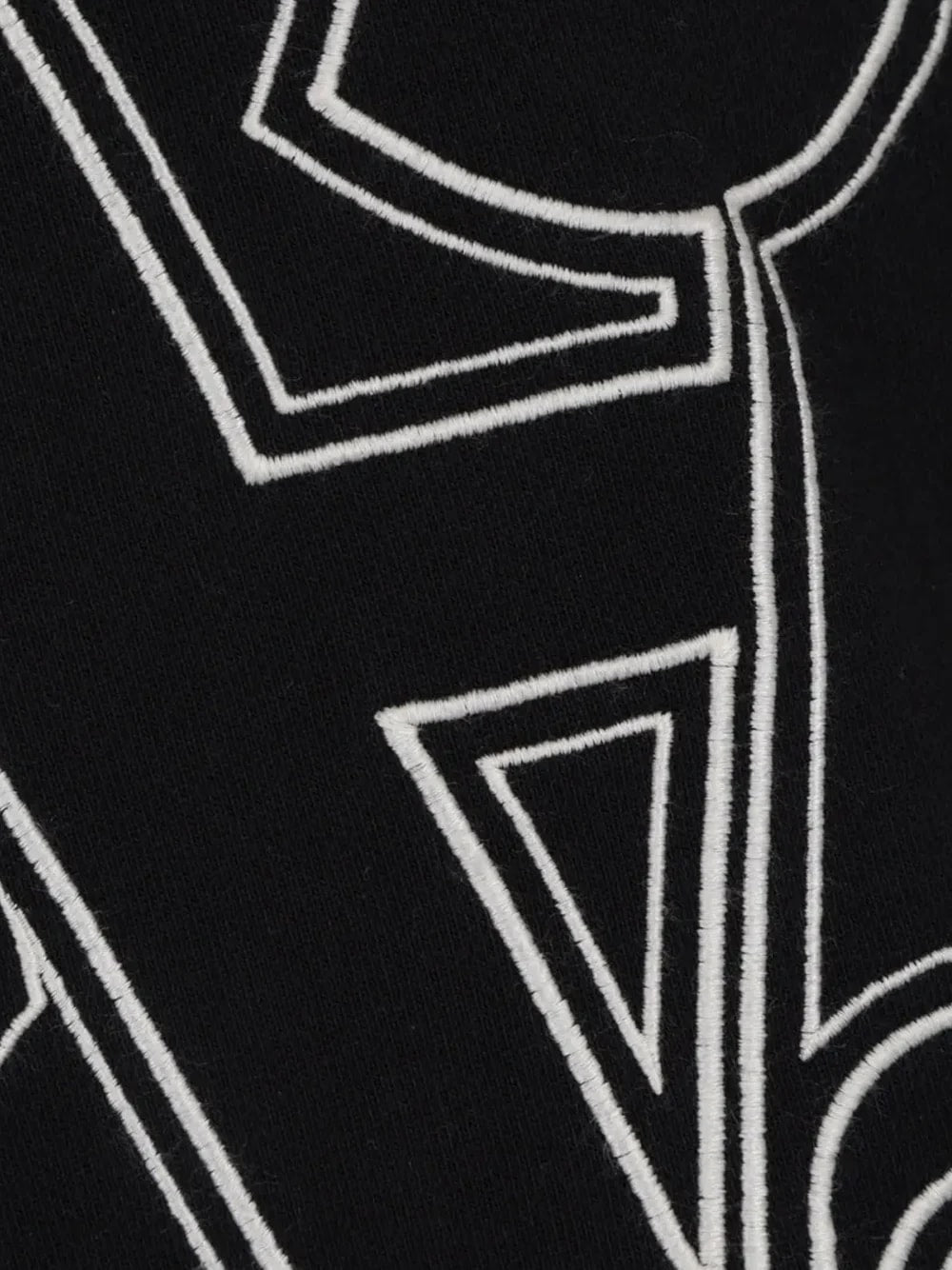 Palm Angels Monogram Statement Logo Hoodie Black
