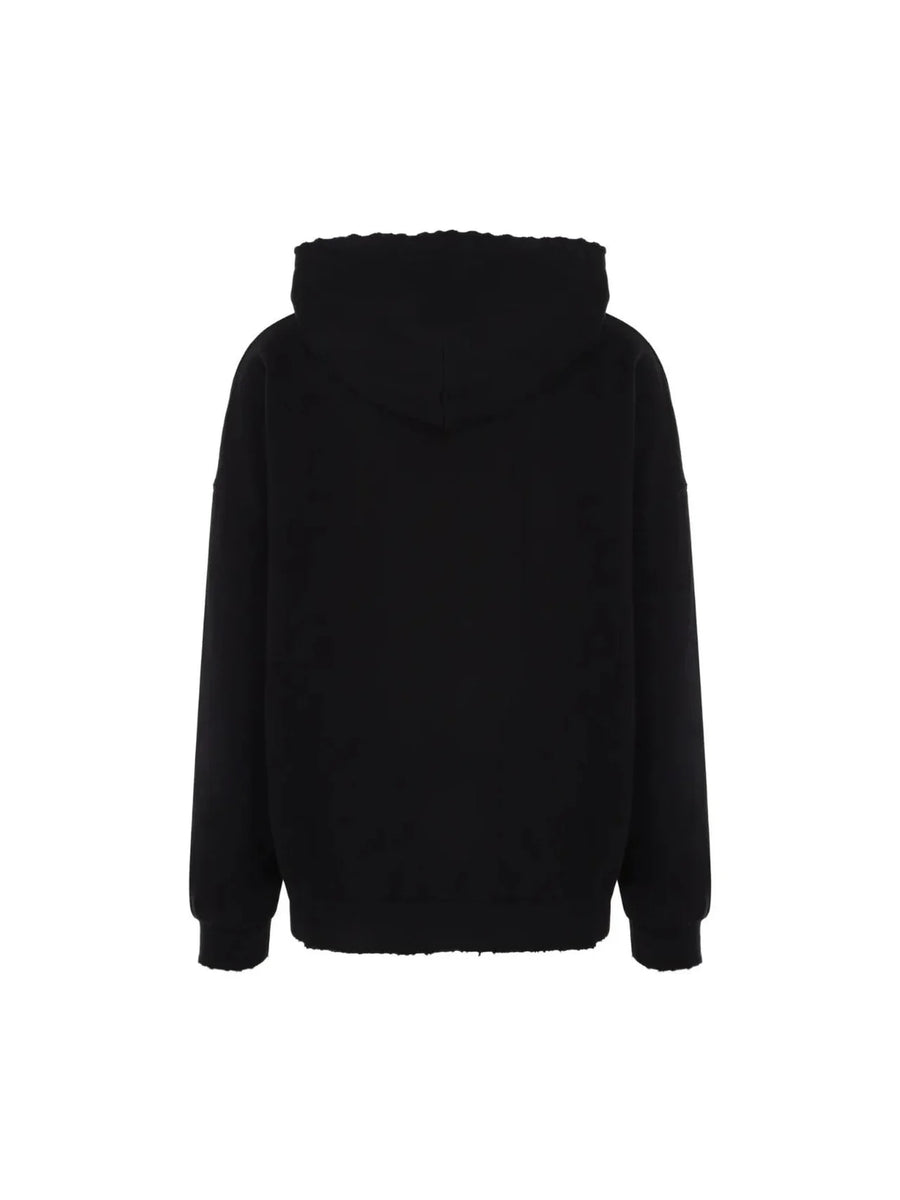 Palm Angels Monogram Statement Logo Hoodie Black