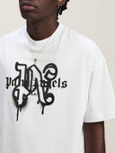 Palm Angels Paris Monogram Spray White/Black T-shirt one-kickz