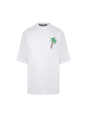 Palm Angels Sketchy Cotton Oversized T-shirt White one-kickz