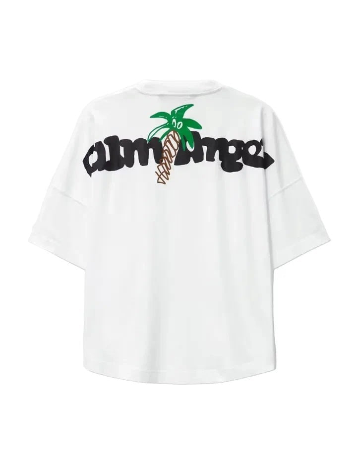 Palm Angels Sketchy Cotton Oversized T-shirt White