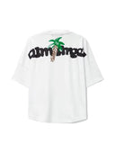 Palm Angels Sketchy Cotton Oversized T-shirt White one-kickz