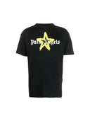 Palm Angels Star Sprayed T-Shirt Black/Yellow one-kickz