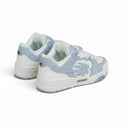 One Kickz Palm Angels Venice Low Sneakers azules y blancas con detalle de palmera y suela gruesa.