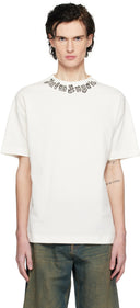 Palm Angels White Flame Logo T-Shirt one-kickz