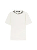 Palm Angels White Flame Logo T-Shirt one-kickz