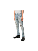 Purple Brand P001 Paint Splatter Slim-Fit Jeans Blue one-kickz