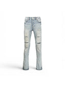 Purple Brand P001 Paint Splatter Slim-Fit Jeans Blue one-kickz