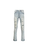 Purple Brand P001 Paint Splatter Slim-Fit Jeans Blue one-kickz