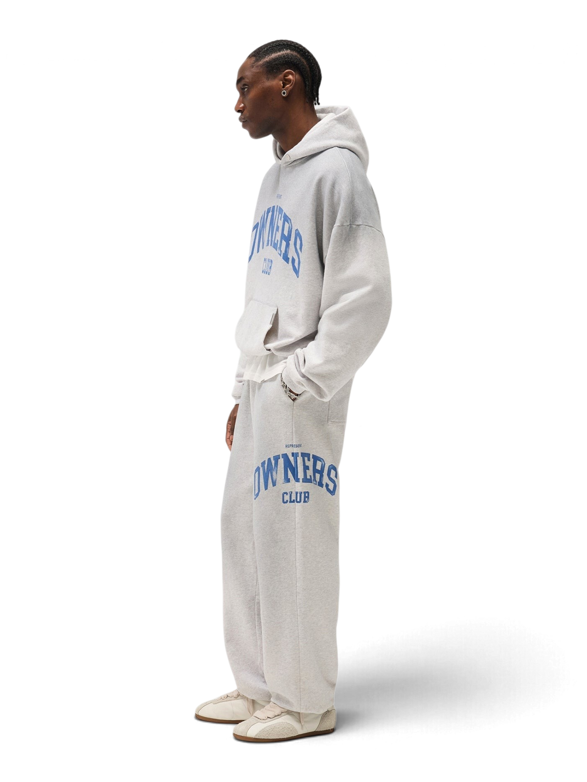 Represent Owners Club Hoodie Sprayed Ice Grey Marl