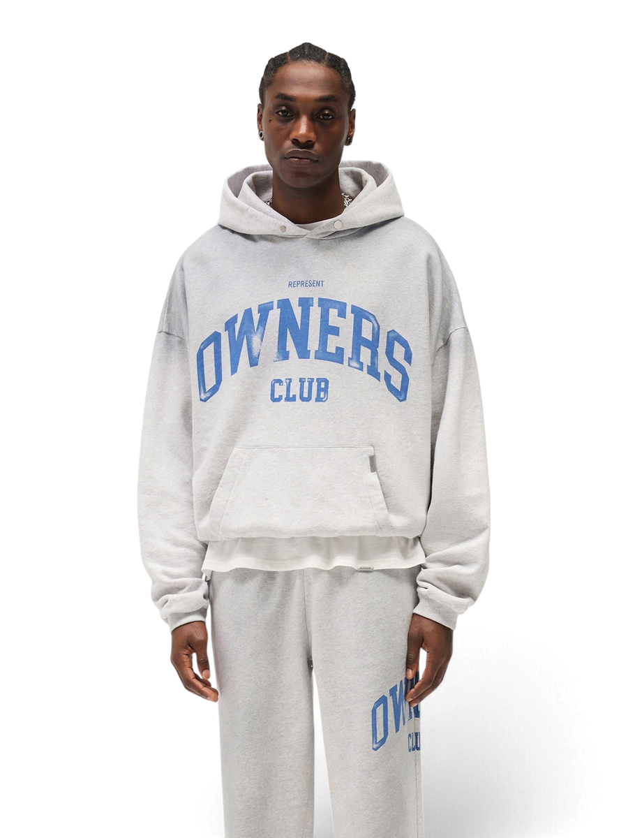 Represent Owners Club Hoodie Sprayed Ice Grey Marl