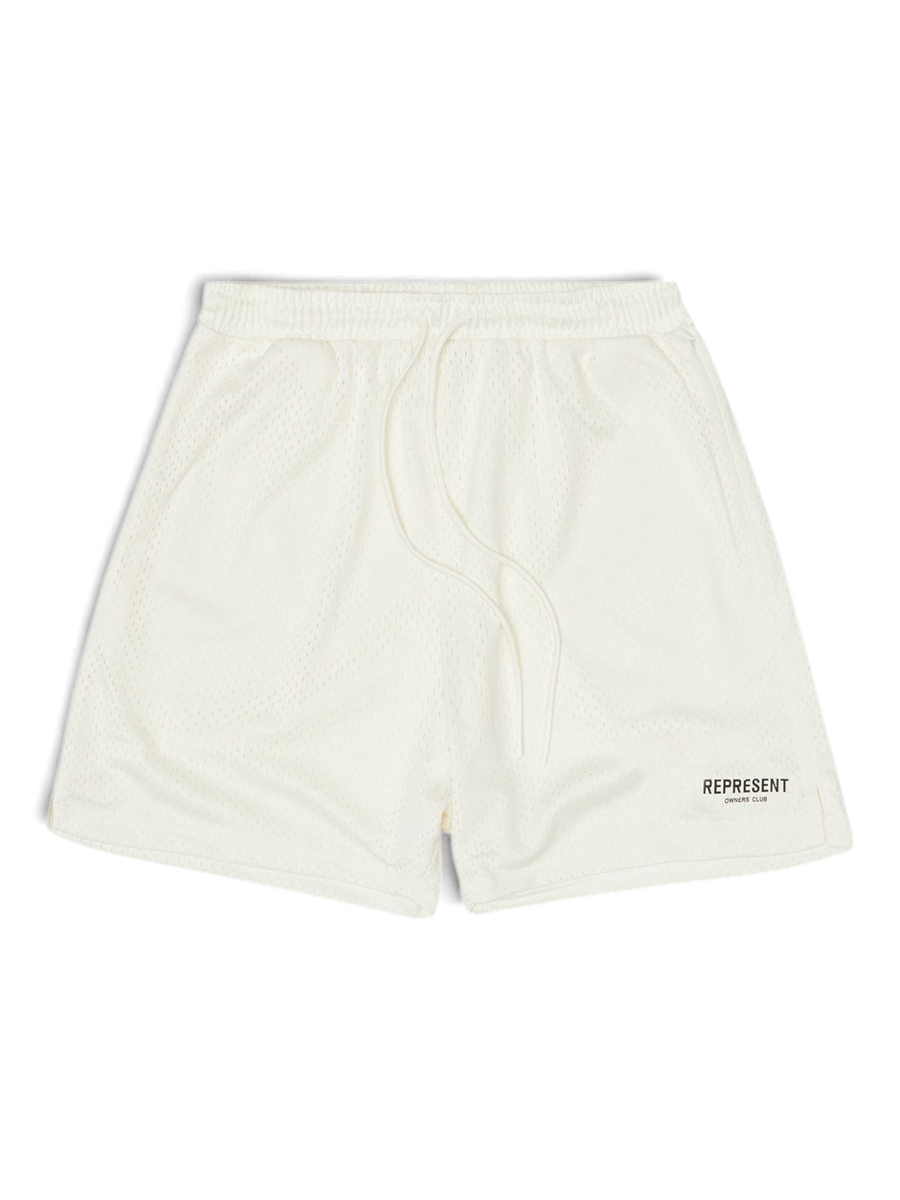 Represent Owners Club Mesh Shorts Flat White