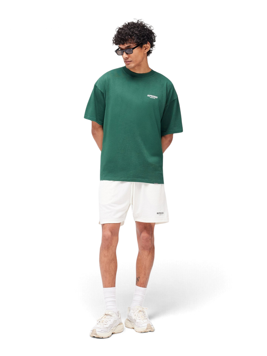 Represent Owners Club Mesh Shorts Flat White