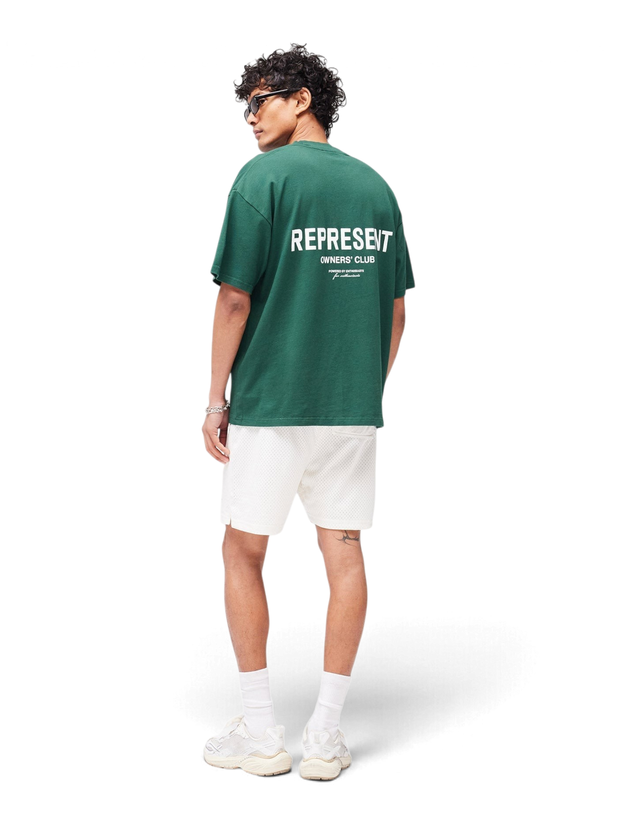 Represent Owners Club Mesh Shorts Flat White