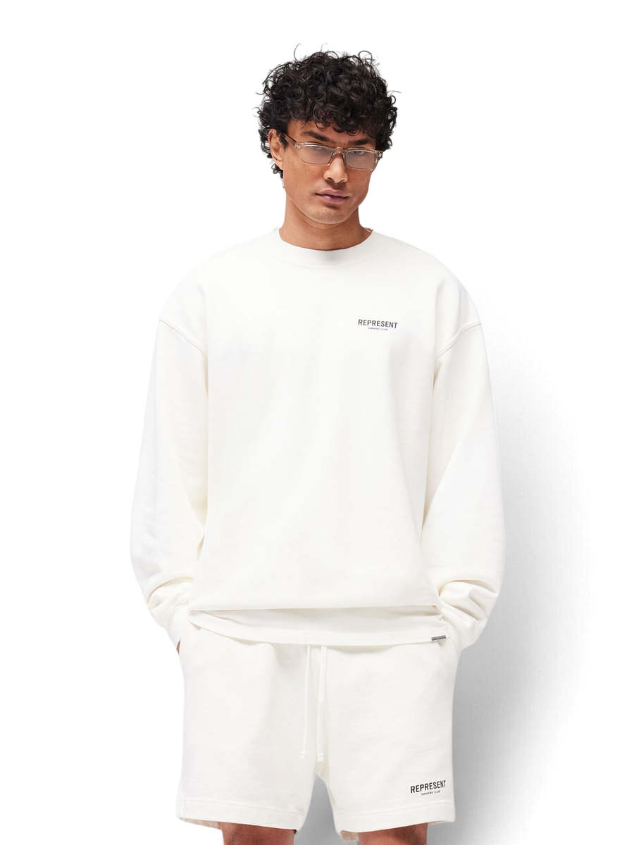 Represent Owners Club Sweater Flat White