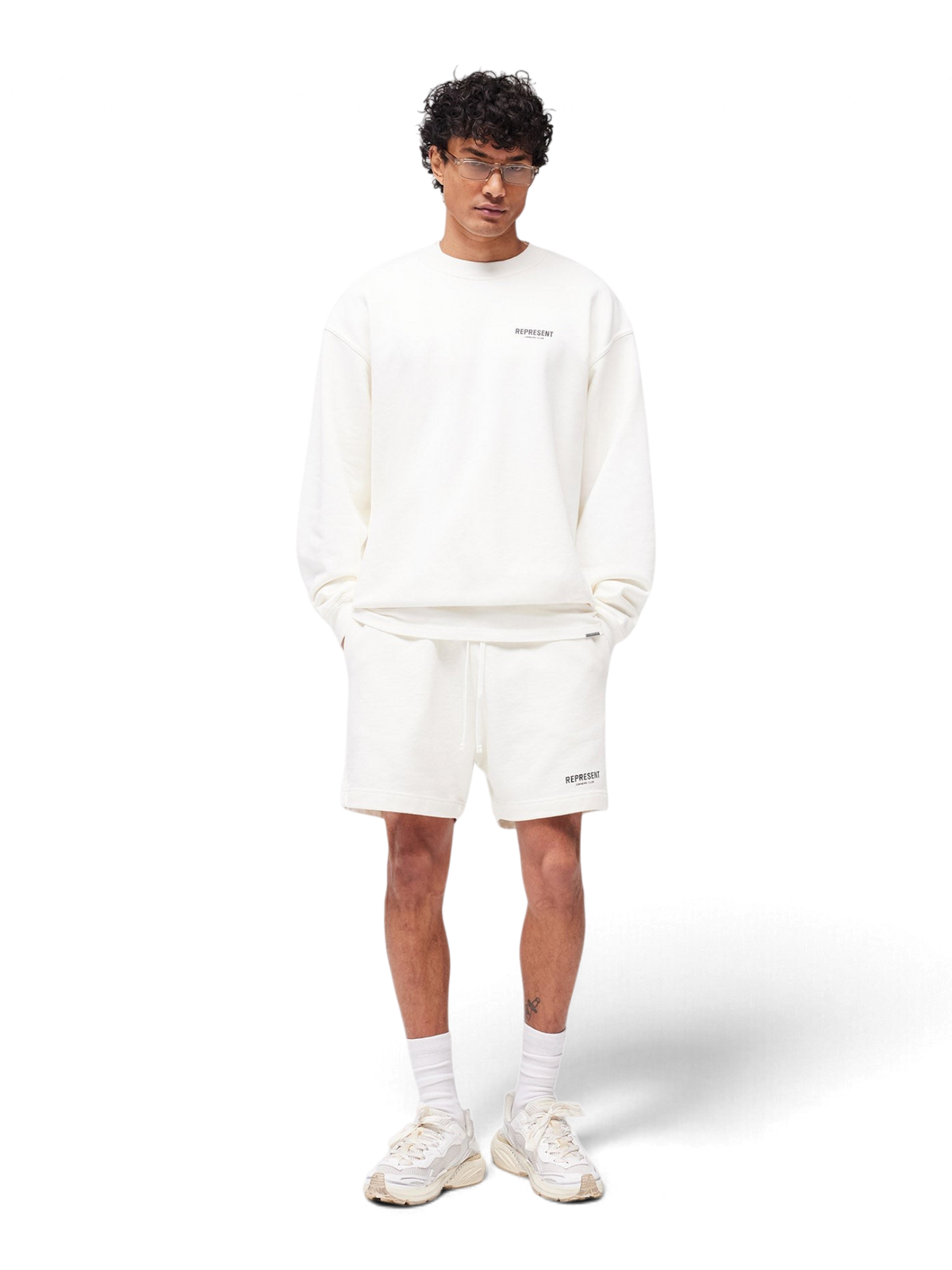 Represent Owners Club Sweater Flat White
