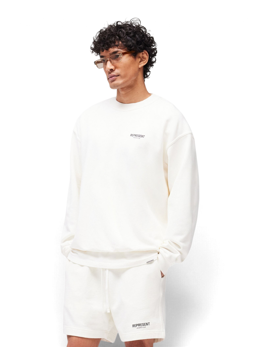 Represent Owners Club Sweater Flat White