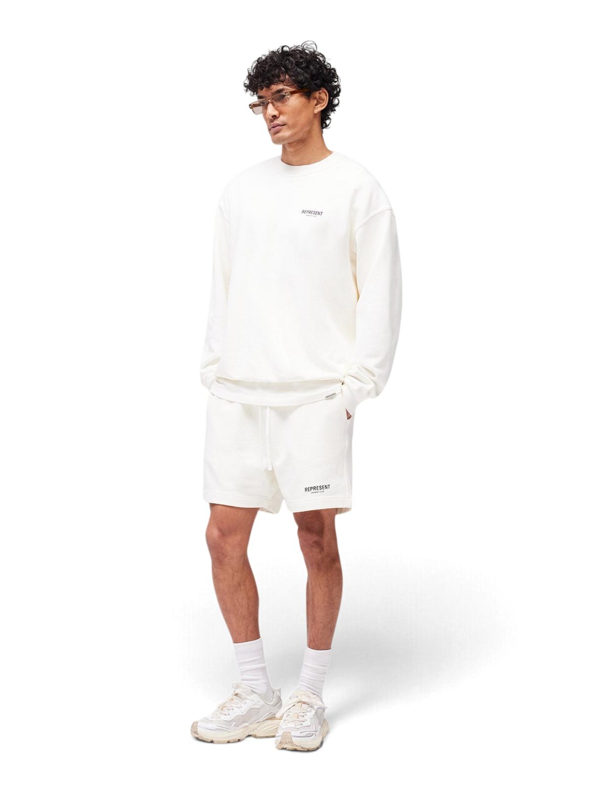 Represent Owners Club Sweater Flat White