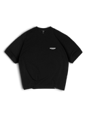 Camiseta negra de algodón One Kickz Represent Owners Club con corte oversize, cuello redondo y logo en el pecho.