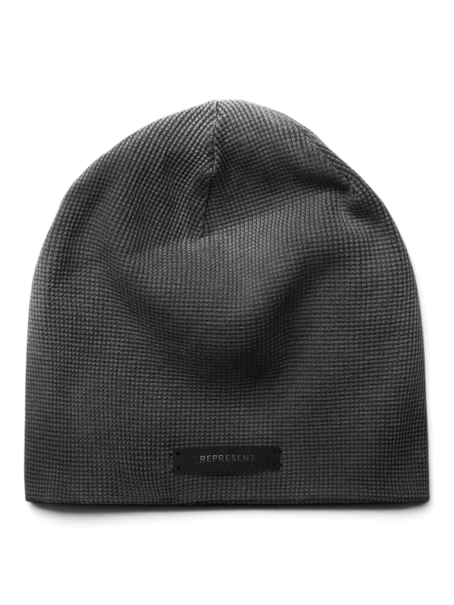 Represent Waffle Beanie Vintage Black