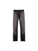 Reputation Studios Crystal Flare Denim Jeans Black one-kickz