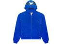 Sp5der Heavy Web Full Zip Hoodie Tory Blue