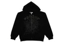 Sp5der OG Web V2 Phantom Zip Up Hoodie Black one-kickz