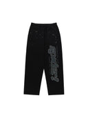 Sp5der Rhinestone Punk v2 Sweatpant Black one-kickz