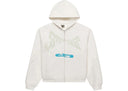 Sp5der T&F Zip Up Hoodie White