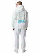 One Kickz Sp5der T&F Zip Up Hoodie White con gráfico de motocross y número 5 en la espalda.