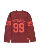 Supreme 99 L/S Football Top Maroon one-kickz