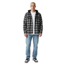 Supreme Appliqué Hooded Flannel Shirt Black