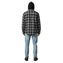 Supreme Appliqué Hooded Flannel Shirt Black
