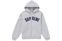 Supreme Arc Thermal Lined Zip Up Hooded Sweatshirt Heather Grey